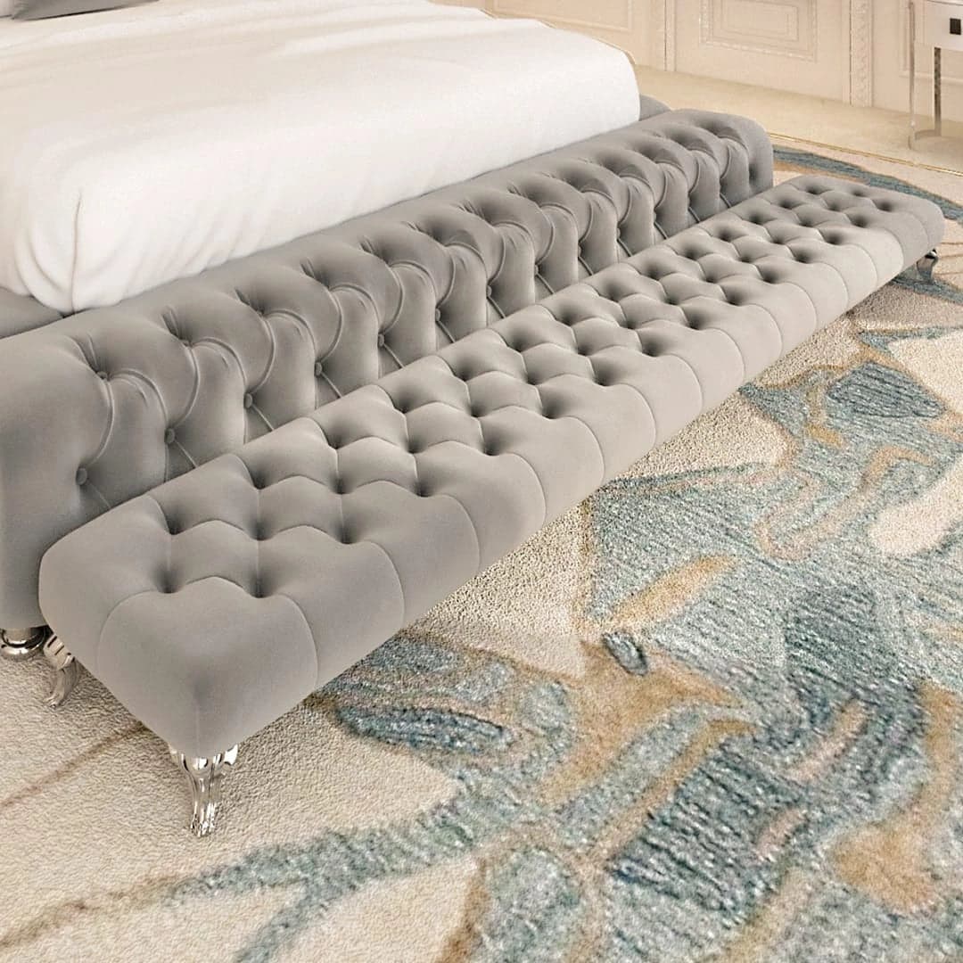 2026 Spanish Upholstery Soft Footstool - ABBEDS F1